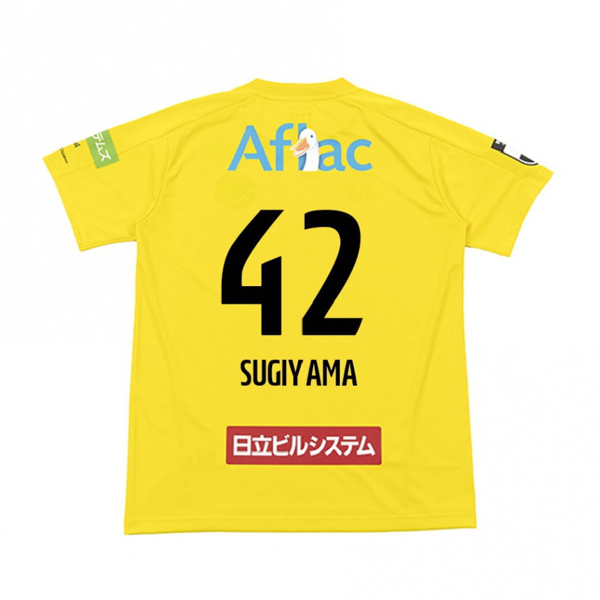 Hombre Fútbol Camiseta Shunnosuke Sugiyama #42 Amarillo Negro 1ª Equipación 2024/25 Argentina