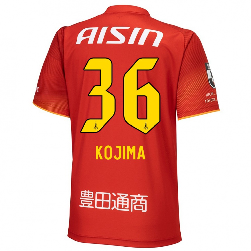 Hombre Fútbol Camiseta Aoto Kojima #36 Rojo Blanco Amarillo 1ª Equipación 2024/25 Argentina