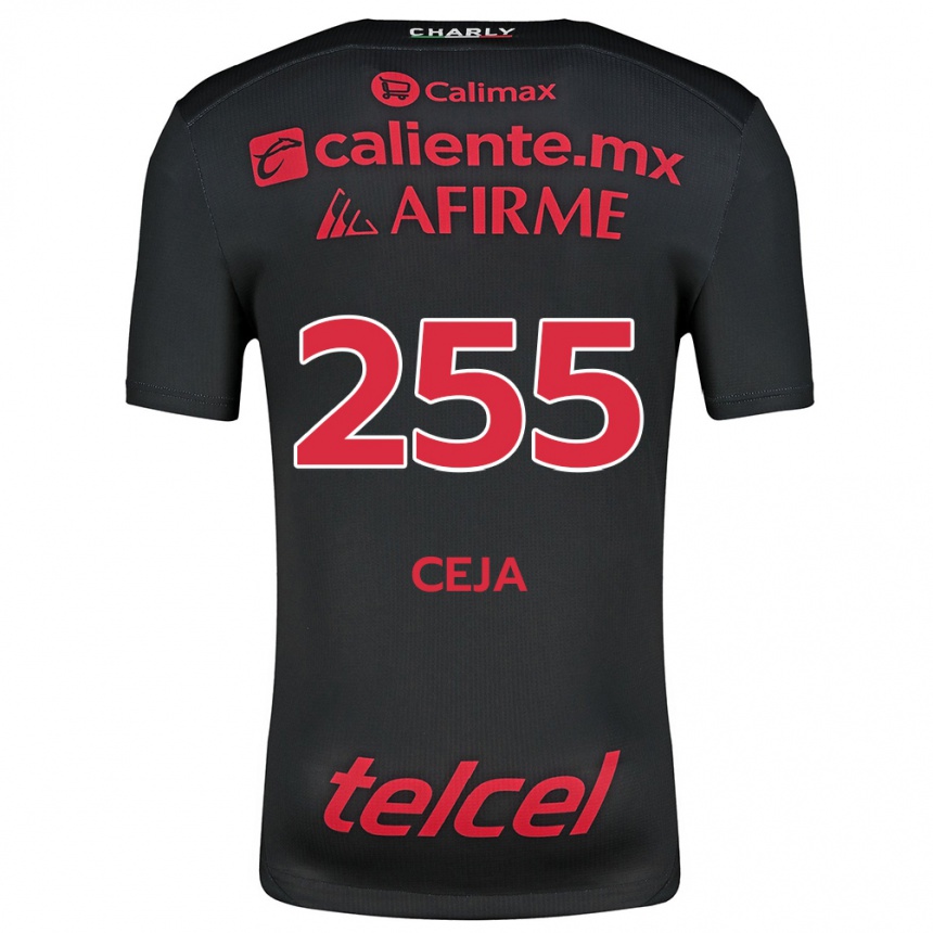 Hombre Fútbol Camiseta Julio Ceja #255 Negro Rojo 1ª Equipación 2024/25 Argentina