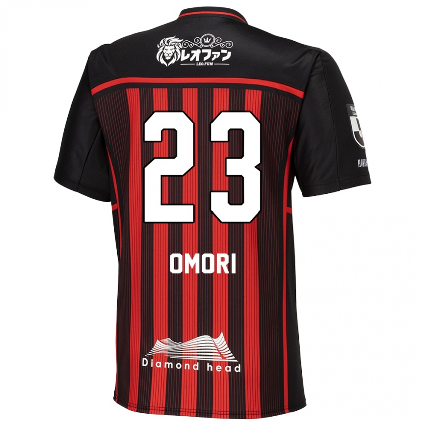 Hombre Fútbol Camiseta Shingo Omori #23 Negro Rojo 1ª Equipación 2024/25 Argentina