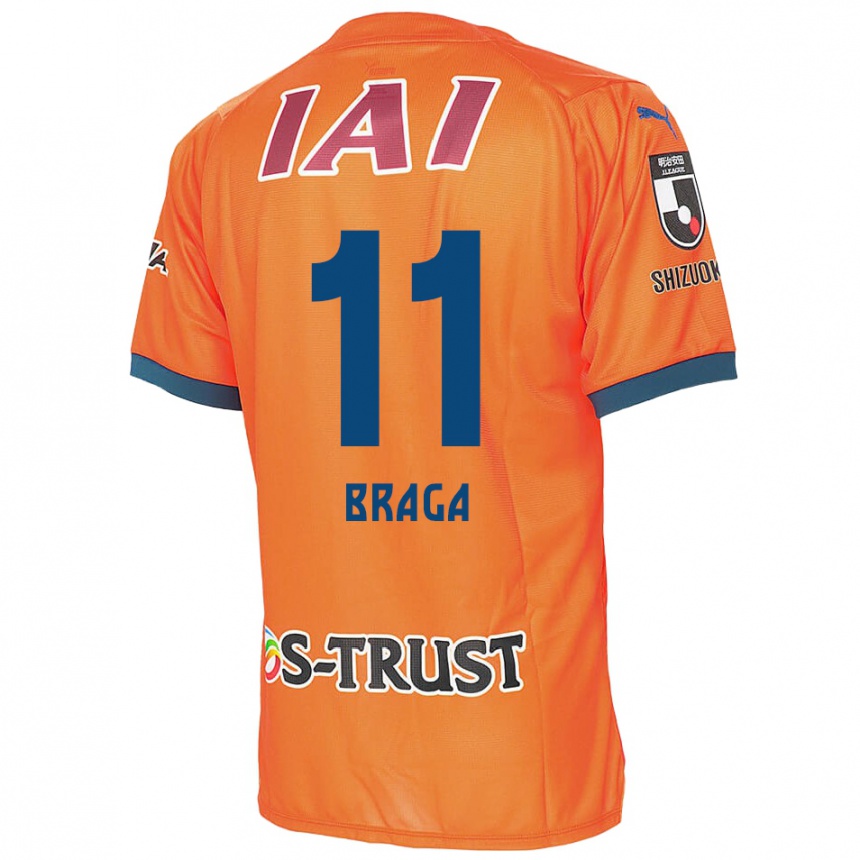 Hombre Fútbol Camiseta Lucas Braga #11 Naranja Azul 1ª Equipación 2024/25 Argentina