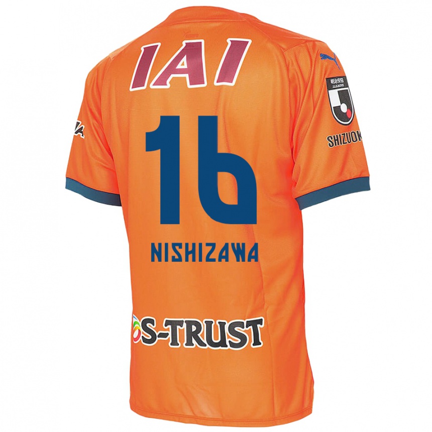 Hombre Fútbol Camiseta Kenta Nishizawa #16 Naranja Azul 1ª Equipación 2024/25 Argentina