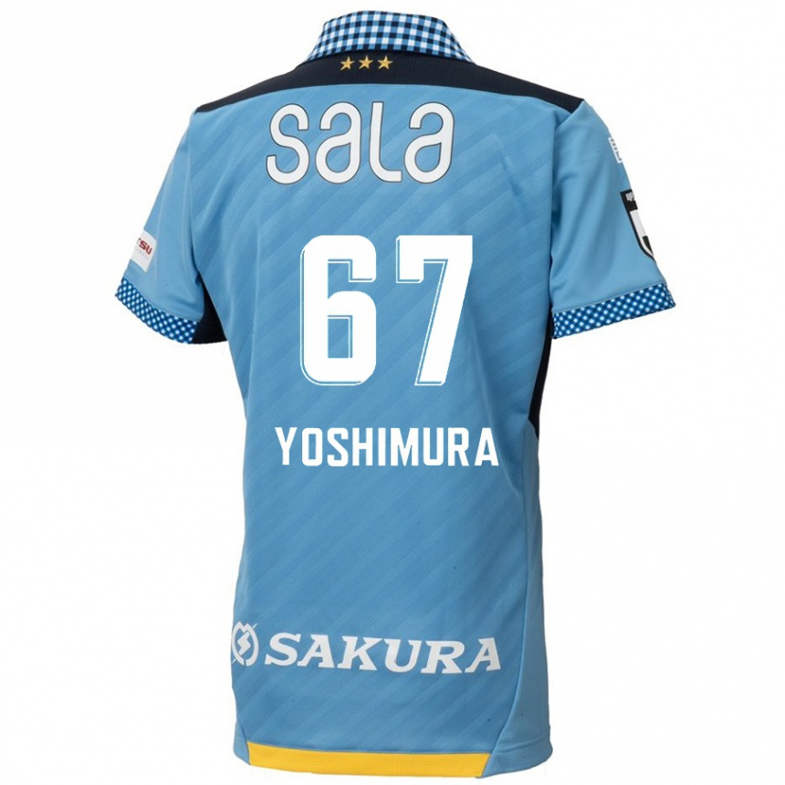 Hombre Fútbol Camiseta Ryusei Yoshimura #67 Azul Negro 1ª Equipación 2024/25 Argentina