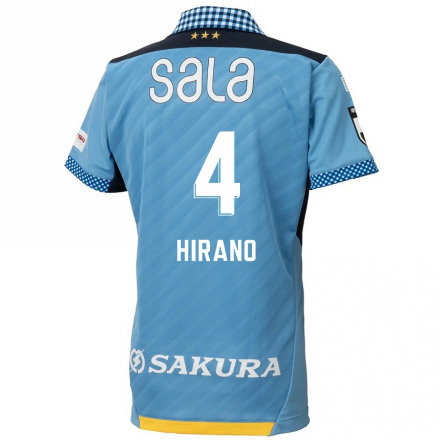 Hombre Fútbol Camiseta Rion Hirano #4 Azul Negro 1ª Equipación 2024/25 Argentina