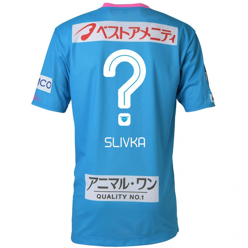 Hombre Fútbol Camiseta Vykintas Slivka #0 Azul Rosado 1ª Equipación 2024/25 Argentina