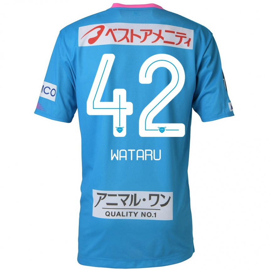 Hombre Fútbol Camiseta Wataru Harada #42 Azul Rosado 1ª Equipación 2024/25 Argentina