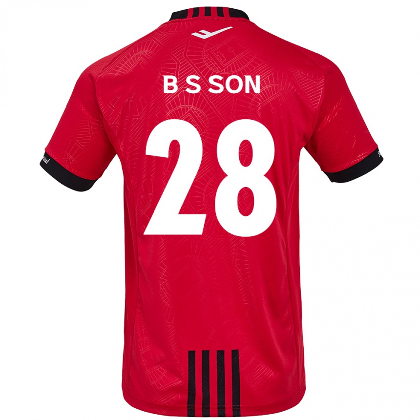 Hombre Fútbol Camiseta Seung-Beom Son #28 Negro Rojo 1ª Equipación 2024/25 Argentina