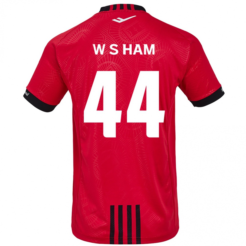 Hombre Fútbol Camiseta Sun-Woo Ham #44 Negro Rojo 1ª Equipación 2024/25 Argentina