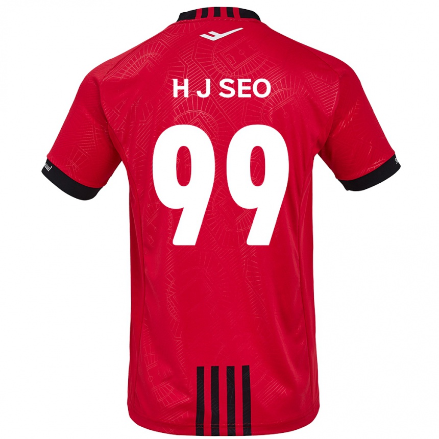 Hombre Fútbol Camiseta Ju-Hwan Seo #99 Negro Rojo 1ª Equipación 2024/25 Argentina