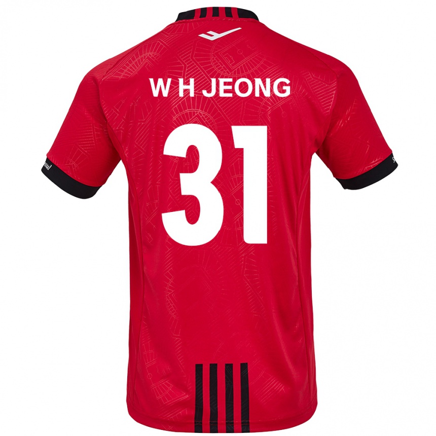 Hombre Fútbol Camiseta Hyun-Woong Jeong #31 Negro Rojo 1ª Equipación 2024/25 Argentina