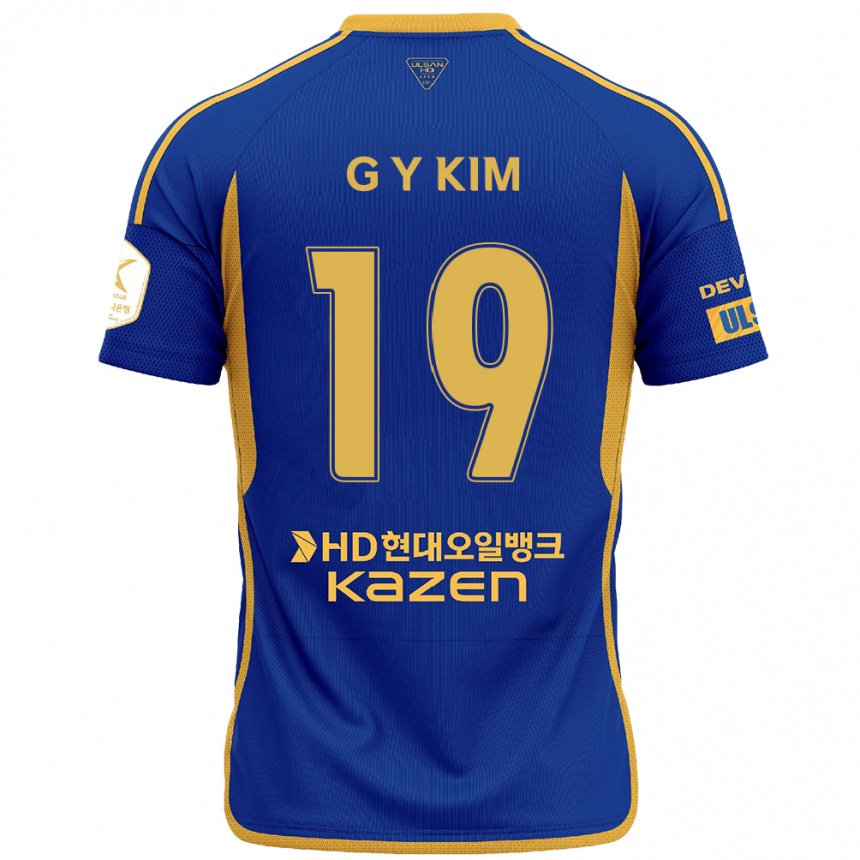 Hombre Fútbol Camiseta Young-Gwon Kim #19 Azul Amarillo 1ª Equipación 2024/25 Argentina