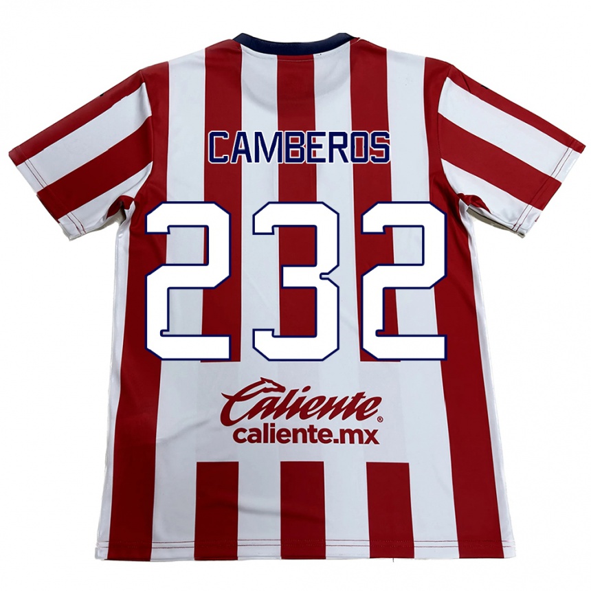 Hombre Fútbol Camiseta Hugo Camberos #232 Rojo Blanco 1ª Equipación 2024/25 Argentina