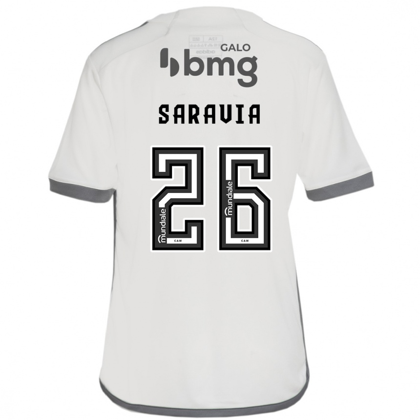 Hombre Fútbol Camiseta Renzo Saravia #26 Blanquecino 2ª Equipación 2024/25 Argentina