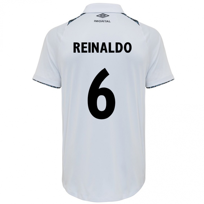 Hombre Fútbol Camiseta Reinaldo #6 Blanco Azul 2ª Equipación 2024/25 Argentina