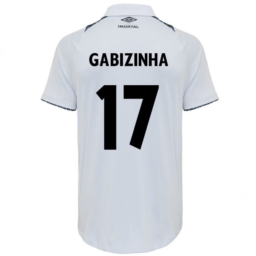 Hombre Fútbol Camiseta Gabizinha #17 Blanco Azul 2ª Equipación 2024/25 Argentina