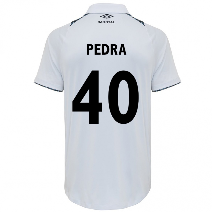 Hombre Fútbol Camiseta Duda Pedra #40 Blanco Azul 2ª Equipación 2024/25 Argentina