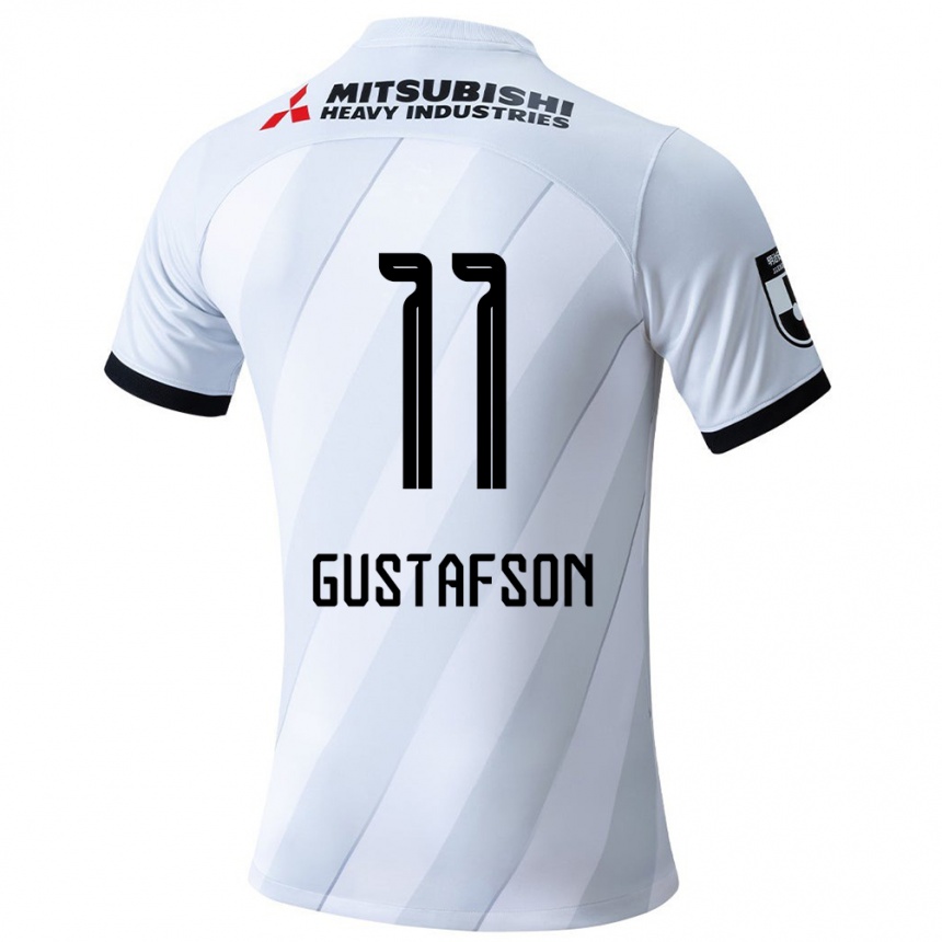 Hombre Fútbol Camiseta Samuel Gustafson #11 Gris Blanco 2ª Equipación 2024/25 Argentina