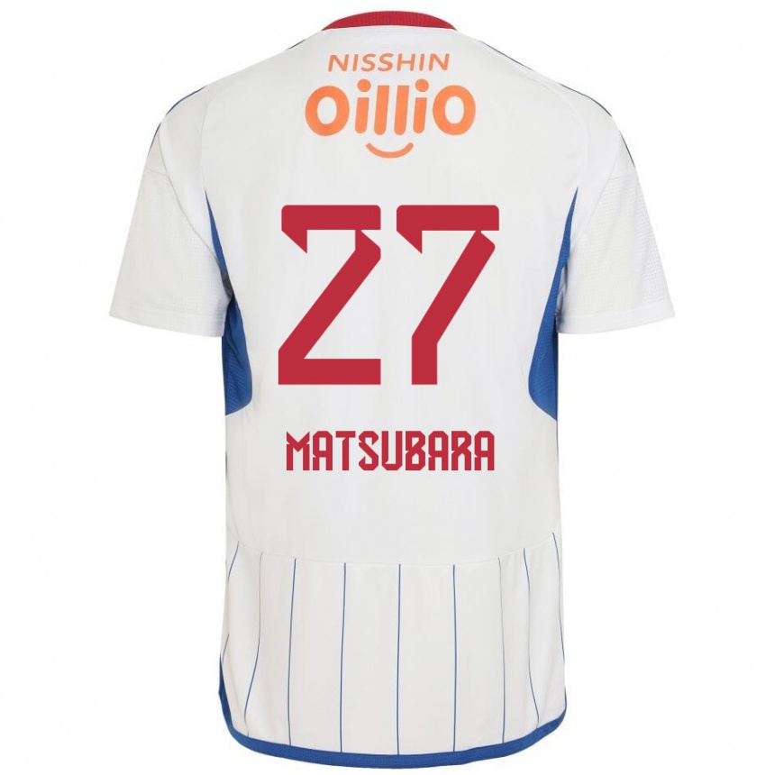 Hombre Fútbol Camiseta Ken Matsubara #27 Blanco Azul Rojo 2ª Equipación 2024/25 Argentina