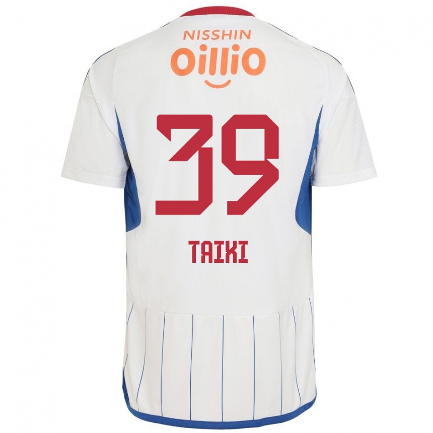 Hombre Fútbol Camiseta Taiki Watanabe #39 Blanco Azul Rojo 2ª Equipación 2024/25 Argentina