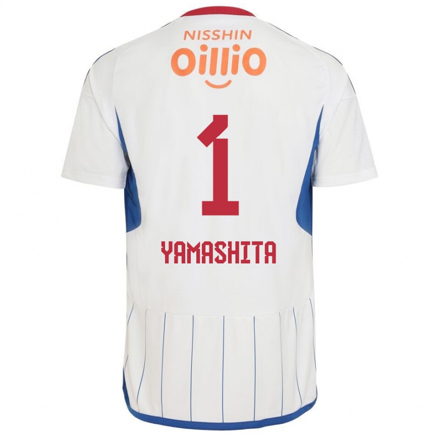 Hombre Fútbol Camiseta Shoma Yamashita #1 Blanco Azul Rojo 2ª Equipación 2024/25 Argentina