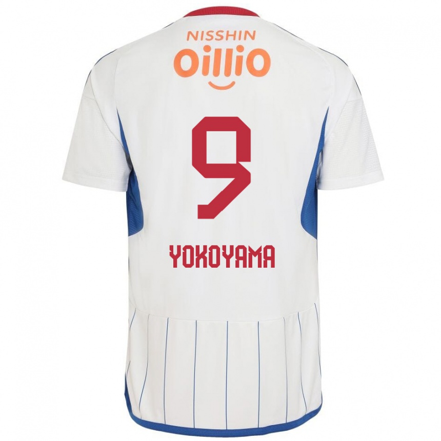 Hombre Fútbol Camiseta Shunsuke Yokoyama #9 Blanco Azul Rojo 2ª Equipación 2024/25 Argentina