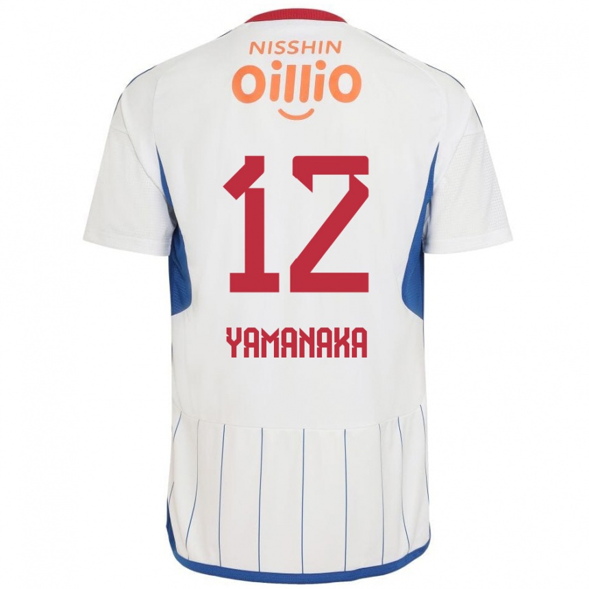 Hombre Fútbol Camiseta Yuki Yamanaka #12 Blanco Azul Rojo 2ª Equipación 2024/25 Argentina