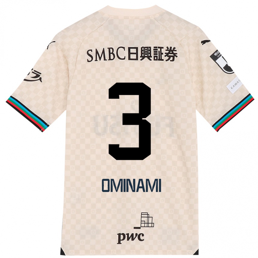 Hombre Fútbol Camiseta Takuma Ominami #3 Blanco Gris 2ª Equipación 2024/25 Argentina