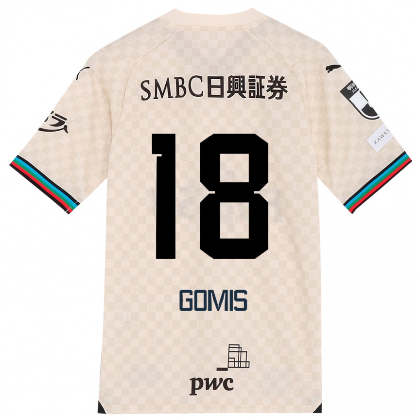 Hombre Fútbol Camiseta Bafétimbi Gomis #18 Blanco Gris 2ª Equipación 2024/25 Argentina