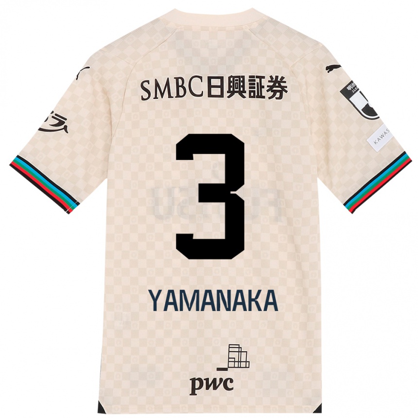 Hombre Fútbol Camiseta Daiki Yamanaka #3 Blanco Gris 2ª Equipación 2024/25 Argentina