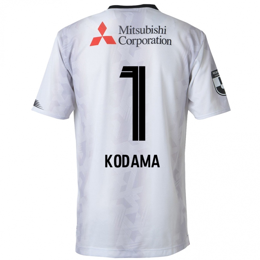 Hombre Fútbol Camiseta Tsuyoshi Kodama #1 Blanco Negro 2ª Equipación 2024/25 Argentina