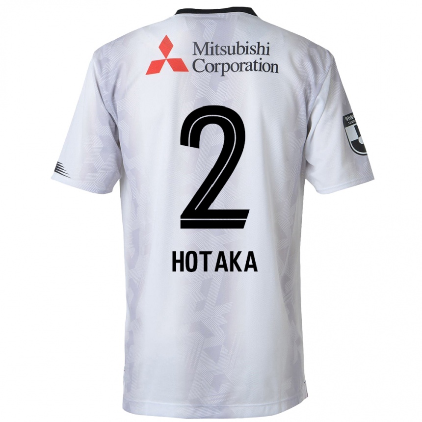 Hombre Fútbol Camiseta Hotaka Nakamura #2 Blanco Negro 2ª Equipación 2024/25 Argentina