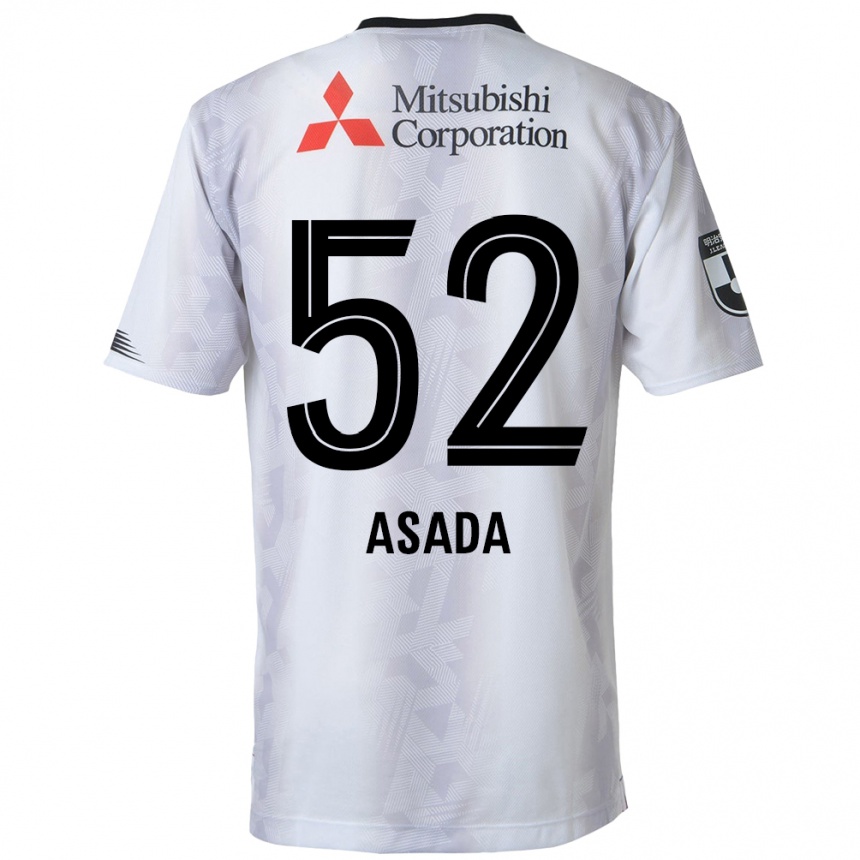 Hombre Fútbol Camiseta Rui Asada #52 Blanco Negro 2ª Equipación 2024/25 Argentina