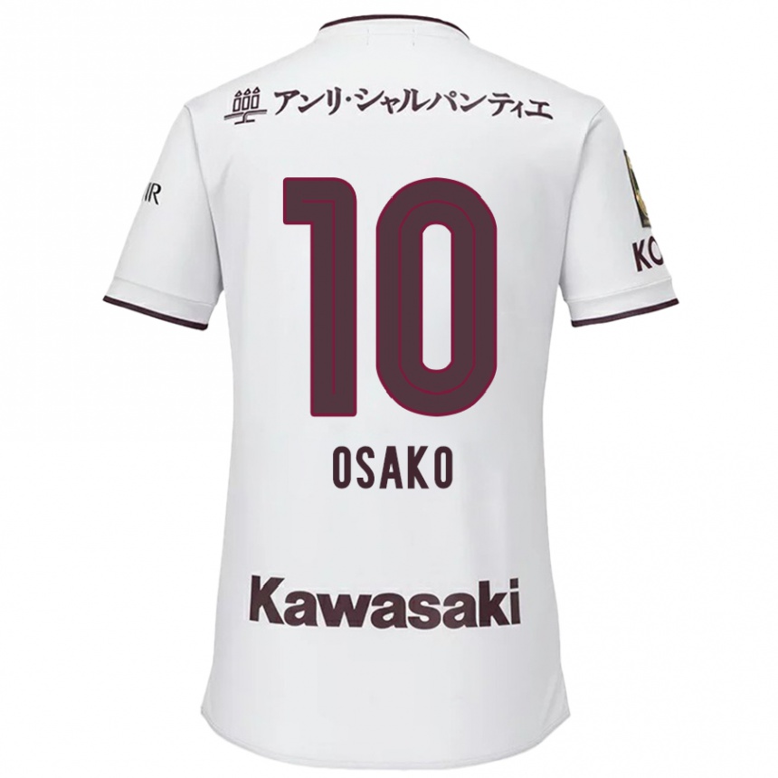 Hombre Fútbol Camiseta Yuya Osako #10 Blanco Rojo 2ª Equipación 2024/25 Argentina