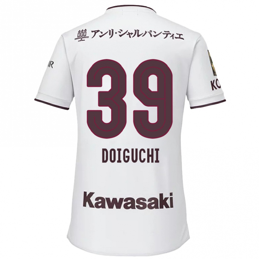 Hombre Fútbol Camiseta Ritsu Doiguchi #39 Blanco Rojo 2ª Equipación 2024/25 Argentina