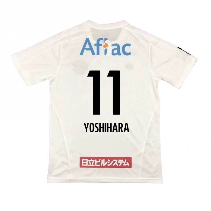 Hombre Fútbol Camiseta Futo Yoshihara #11 Blanco Negro 2ª Equipación 2024/25 Argentina