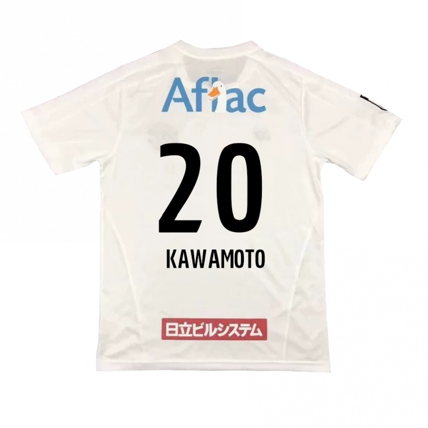 Hombre Fútbol Camiseta Daizen Kawamoto #20 Blanco Negro 2ª Equipación 2024/25 Argentina