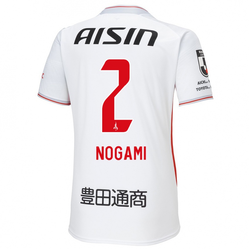 Hombre Fútbol Camiseta Yuki Nogami #2 Blanco Amarillo Rojo 2ª Equipación 2024/25 Argentina