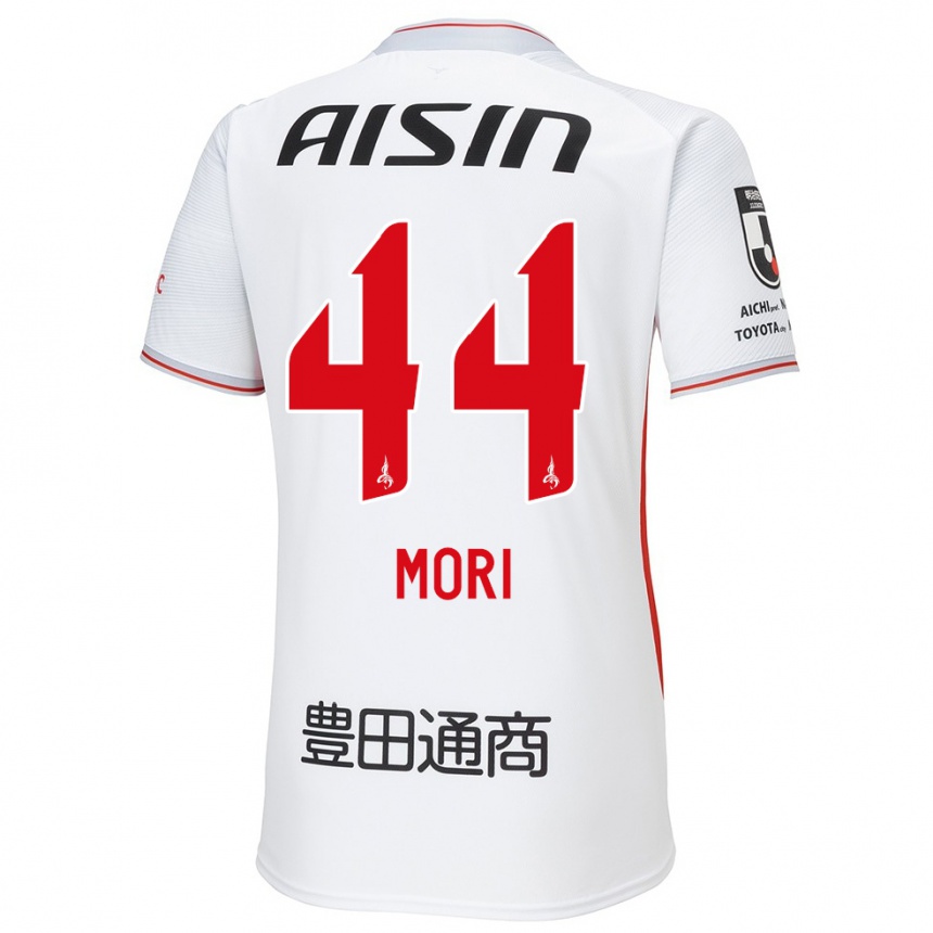 Hombre Fútbol Camiseta Soichiro Mori #44 Blanco Amarillo Rojo 2ª Equipación 2024/25 Argentina