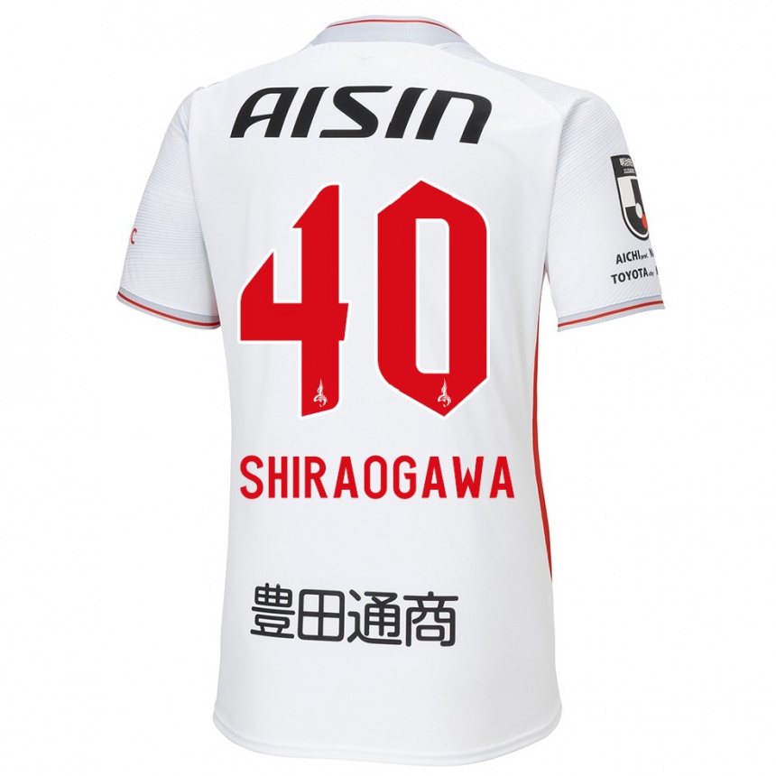 Hombre Fútbol Camiseta Rekuto Shiraogawa #40 Blanco Amarillo Rojo 2ª Equipación 2024/25 Argentina