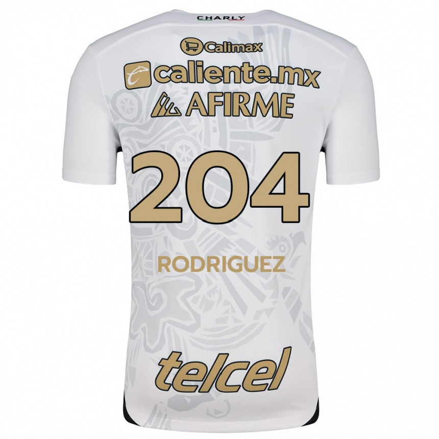 Hombre Fútbol Camiseta Jesús Rodríguez #204 Blanco Negro 2ª Equipación 2024/25 Argentina