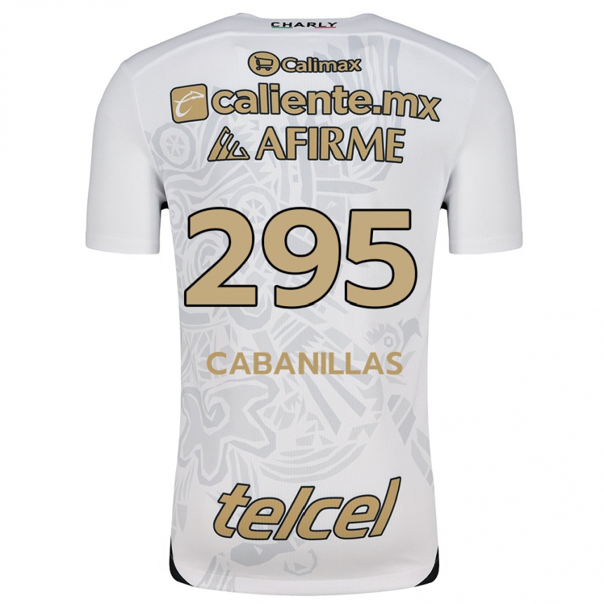 Hombre Fútbol Camiseta Osvaldo Cabanillas #295 Blanco Negro 2ª Equipación 2024/25 Argentina