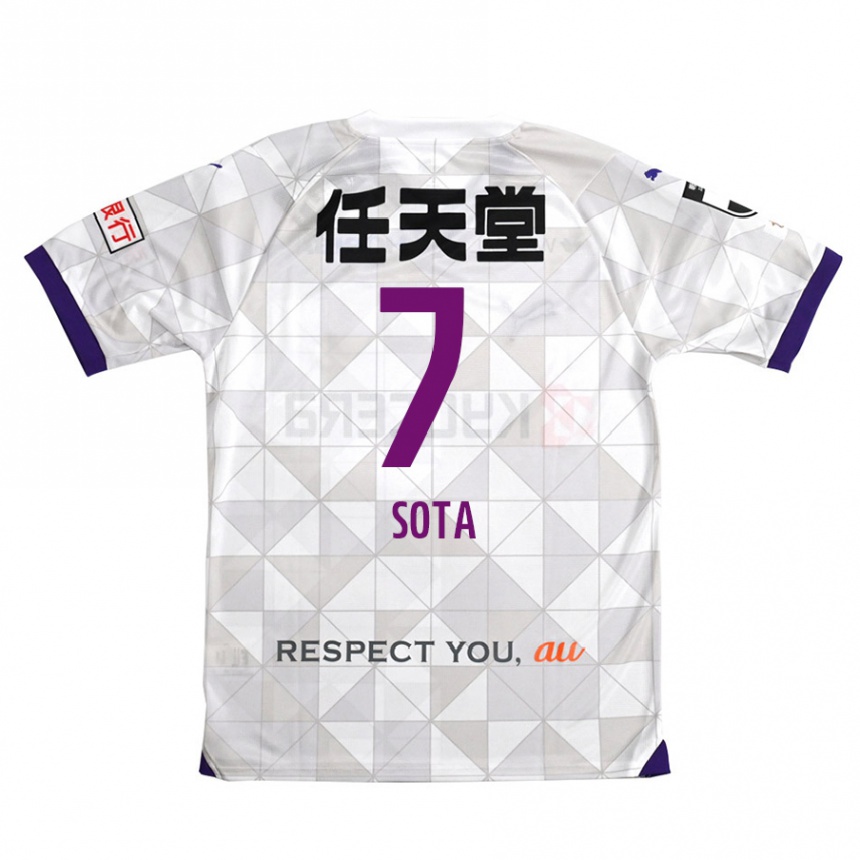 Hombre Fútbol Camiseta Sota Kawasaki #7 Blanco Morado 2ª Equipación 2024/25 Argentina