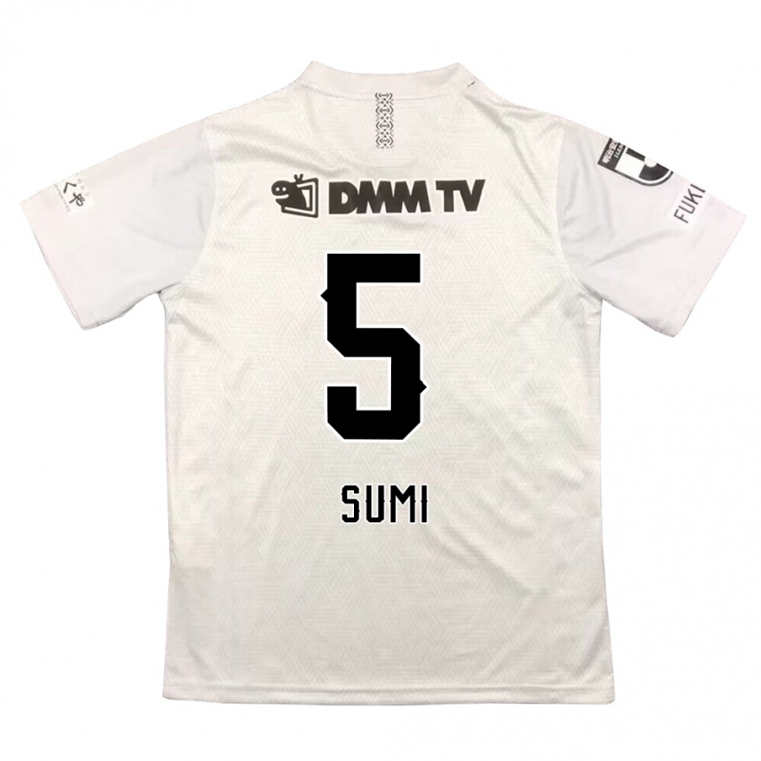 Hombre Fútbol Camiseta Kotaro Sumi #5 Gris Negro 2ª Equipación 2024/25 Argentina