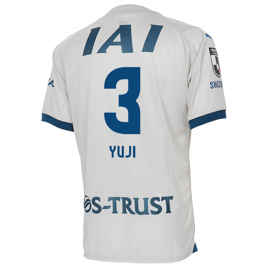 Hombre Fútbol Camiseta Yuji Takahashi #3 Blanco Azul 2ª Equipación 2024/25 Argentina