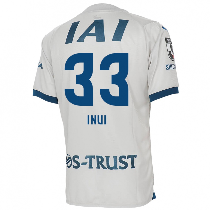 Hombre Fútbol Camiseta Takashi Inui #33 Blanco Azul 2ª Equipación 2024/25 Argentina