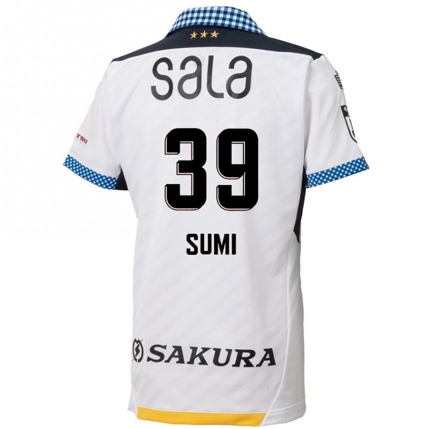 Hombre Fútbol Camiseta Koshiro Sumi #39 Blanco Negro 2ª Equipación 2024/25 Argentina