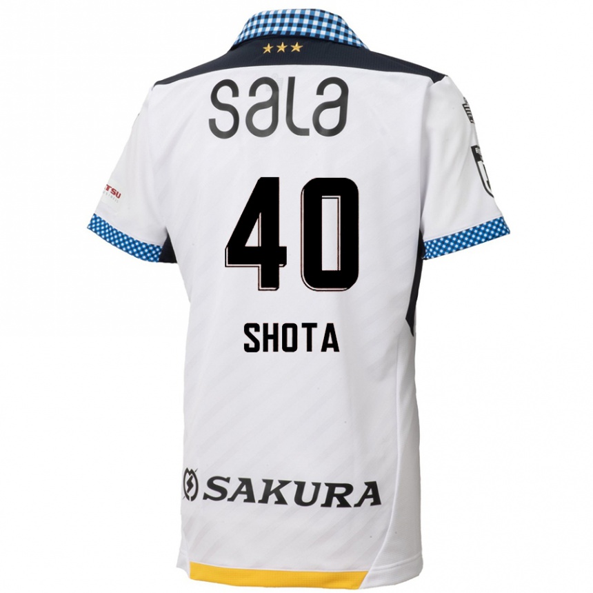 Hombre Fútbol Camiseta Shota Kaneko #40 Blanco Negro 2ª Equipación 2024/25 Argentina