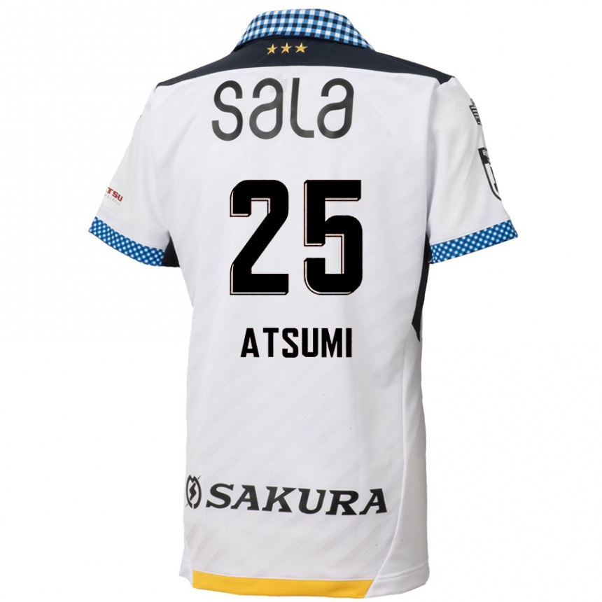 Hombre Fútbol Camiseta Keita Atsumi #25 Blanco Negro 2ª Equipación 2024/25 Argentina