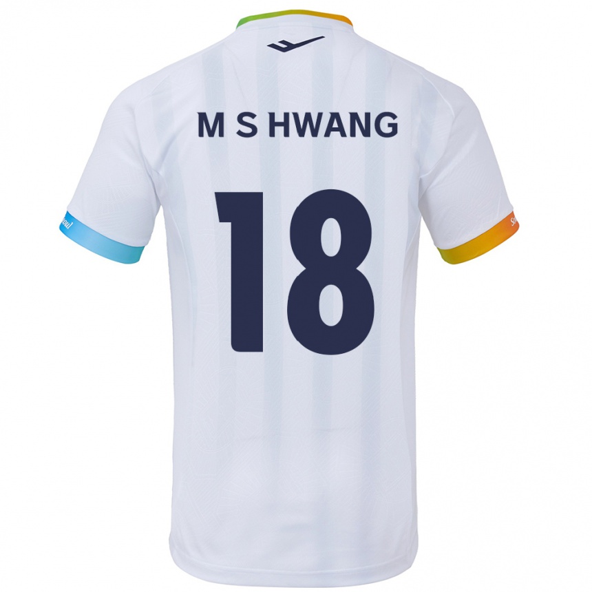 Hombre Fútbol Camiseta Seong-Min Hwang #18 Blanco Azul 2ª Equipación 2024/25 Argentina