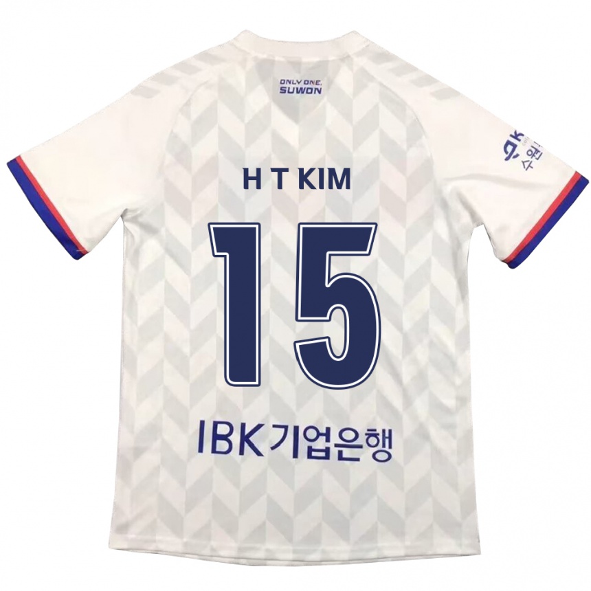 Hombre Fútbol Camiseta Tae-Han Kim #15 Blanco Azul 2ª Equipación 2024/25 Argentina